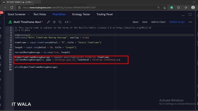 TRADINGVIEW--PINE SCRIPT: MULTI TIME-FRAME MOVING AVERAGE || TUTORIAL. смотреть онлайн