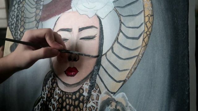 EVA: UNHOLY Acrylic Dark Art Speed Painting | Eliza Aboujafari смотреть онлайн