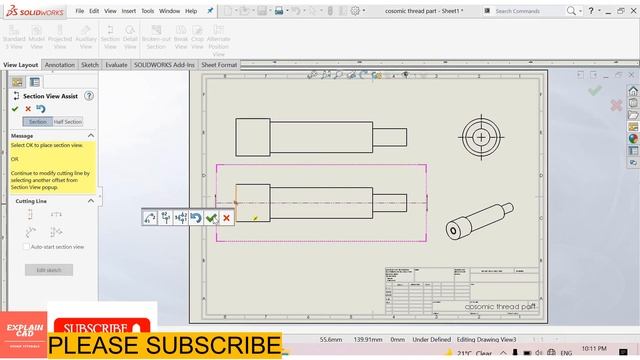 SOLIDWORKS 2022 2D DRAWING TUTORIALS | INSERT CALLOUT IN 2D DRAWING SOLIDWORKS | EXPLAIN CAD | смотреть онлайн