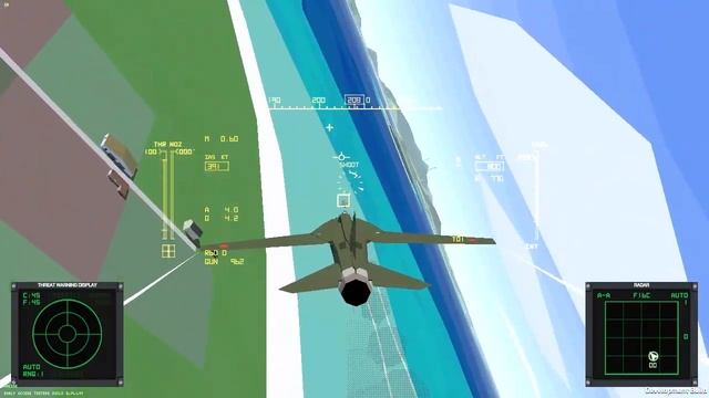 Tiny Combat Arena - 1 MIG23 Vs 2 F16Cs