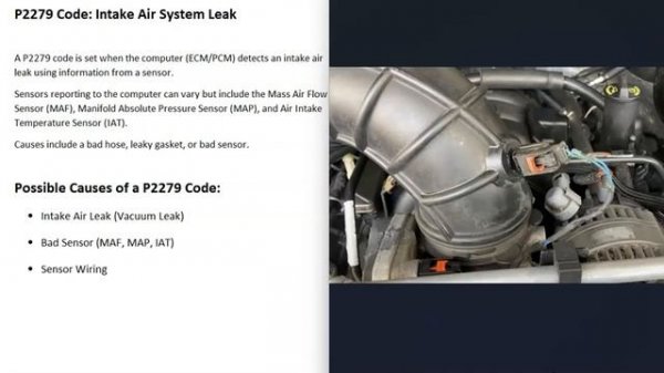 Causes and Fixes P2279 Code: Intake Air System Leak