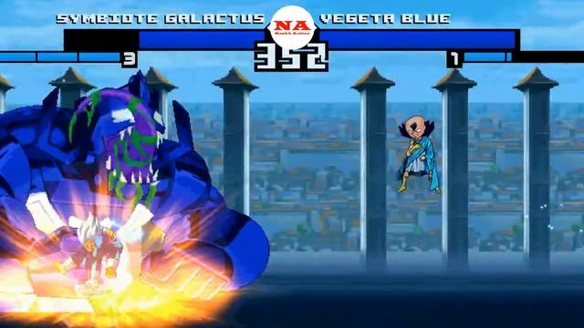 GALACTUS SYMBIOTE AND VEGETA BLUE + MUGEN GAME