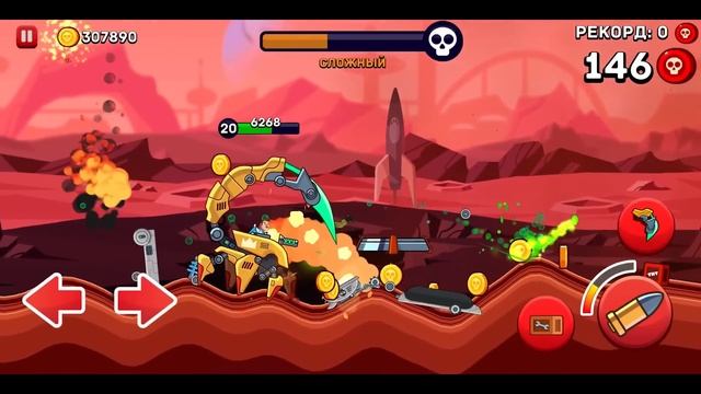 ТАНК СКОРПИОН и Бустер РИКОШЕТ против ВСЕХ ТАНКОВ на карте АТАКА МАРСА в Hills of Steel смотреть онлайн