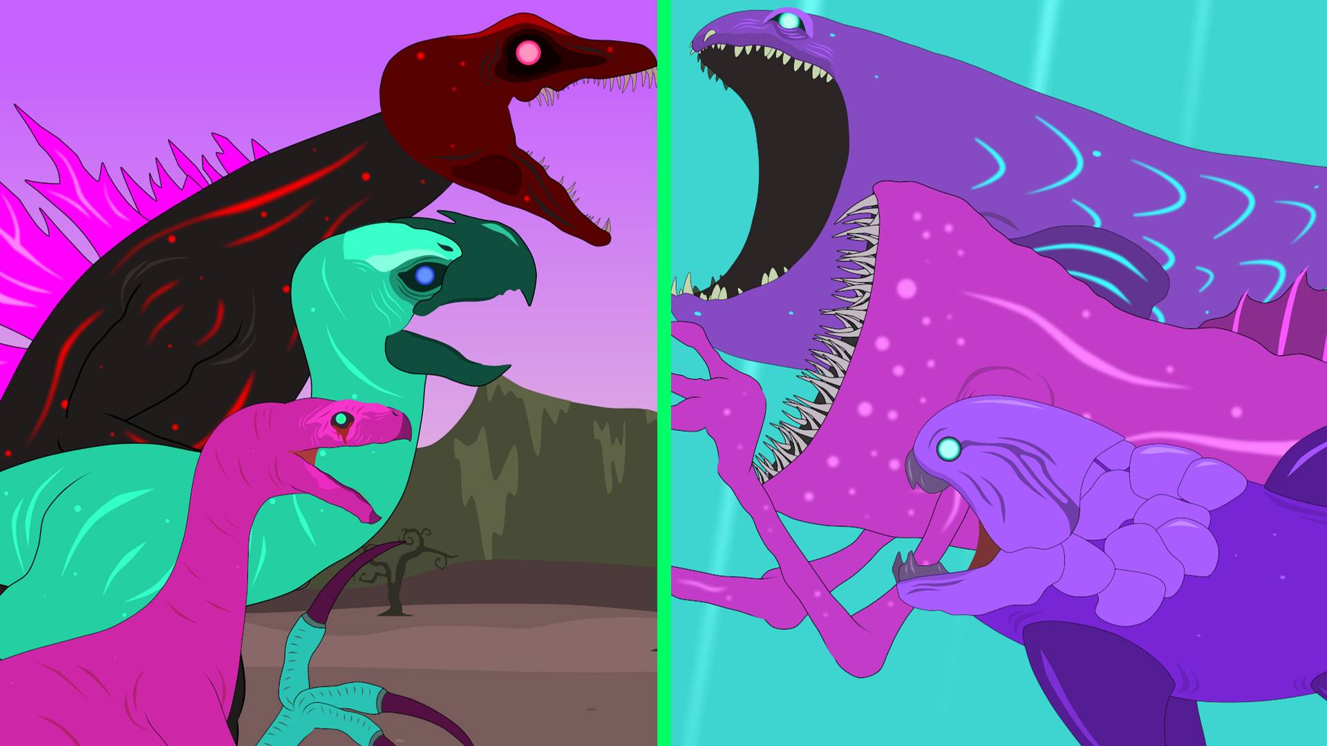 Сборник сражений Доисторических существ и Динозавров | Анимация смотреть онлайн