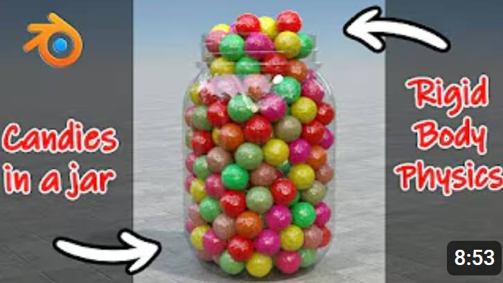 How To Fill Containers With Small Objects Rigid Body Physics Tutorial In Blender смотреть онлайн