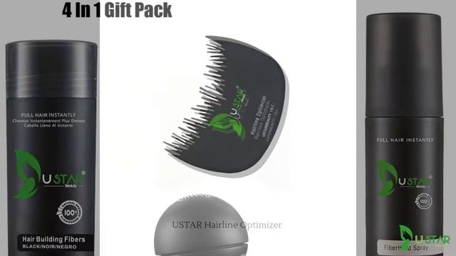 USTAR Hair Building Fibers & Perfecting Tool Sets The GREAT products to control your hair loss! смотреть онлайн