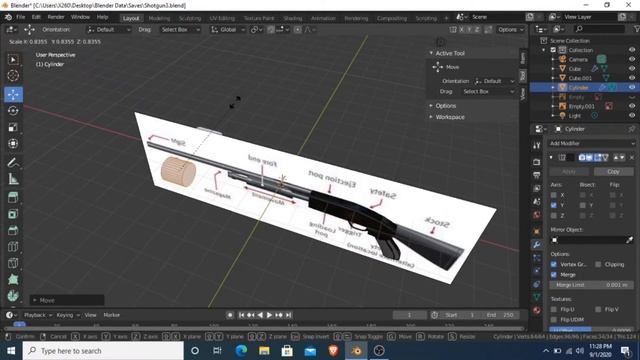 Blender Weapon Speed Modeling смотреть онлайн