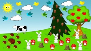 🎓 Учим счет до 10. Считаем предметы на картинке (0+)