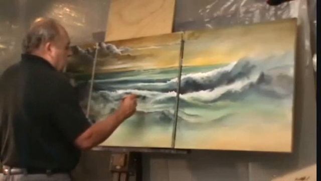 PAINTING Seascape Art Contemporary How To DEMO Start To Finish Mix Lang
