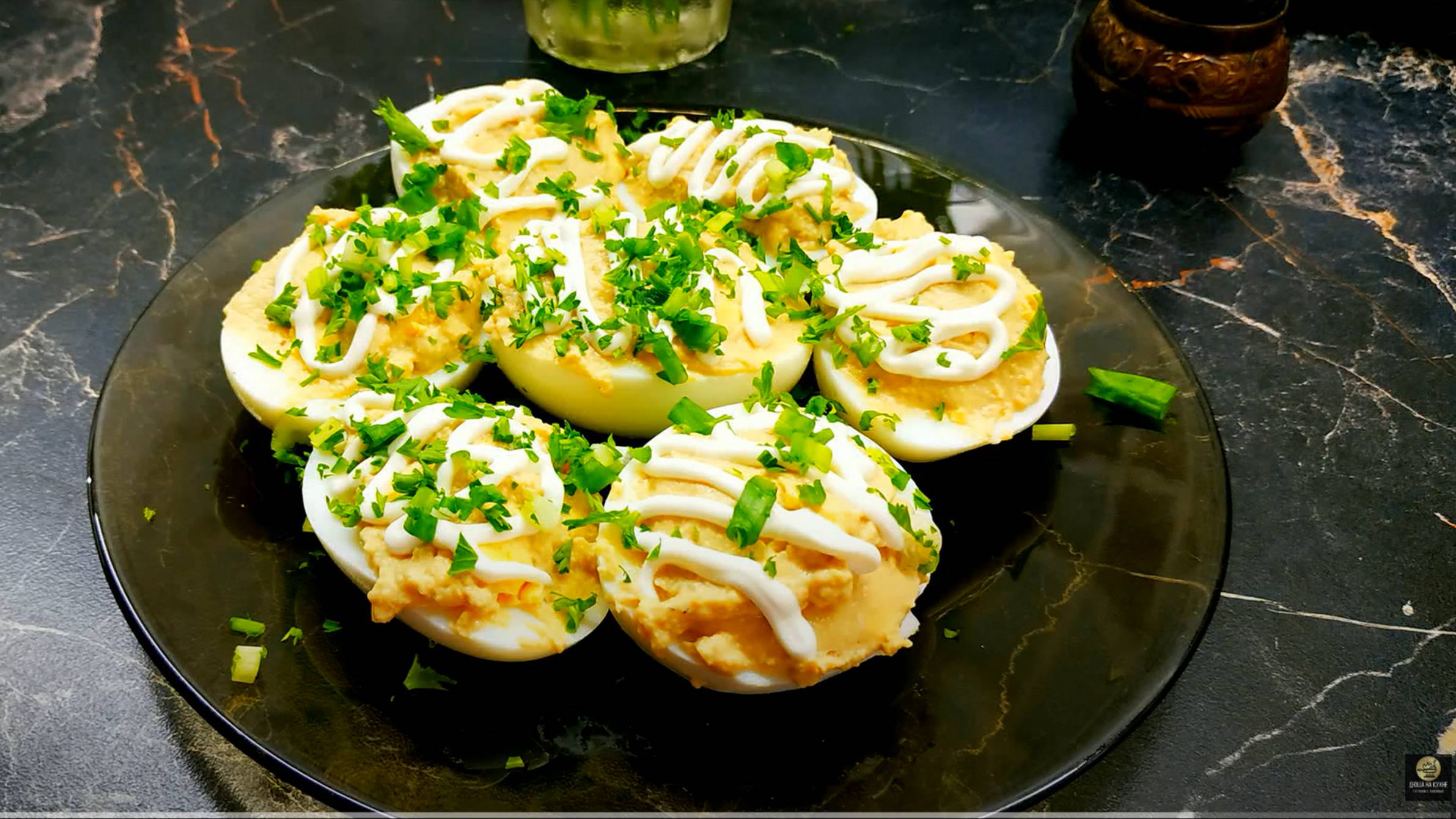 Фаршированные яйца. Рецепт закуски. Быстрая закуска. смотреть онлайн