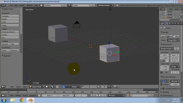 What is Orthographic and Perspective projection in Blender смотреть онлайн