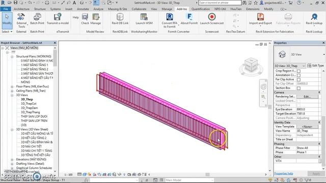 Revit API - Hiển thị Thép chế độ 3D смотреть онлайн