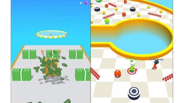 2048 Jelly Shooter VS Merge.io 2048 Cube ball