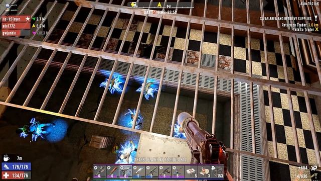 7 Days To Die - Alpha 19 - Horde night - Using Water Against the Horde смотреть онлайн