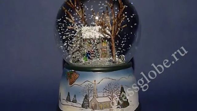 Шар со снегом "Зимний Коттедж" / Glassglobe.ru / смотреть онлайн