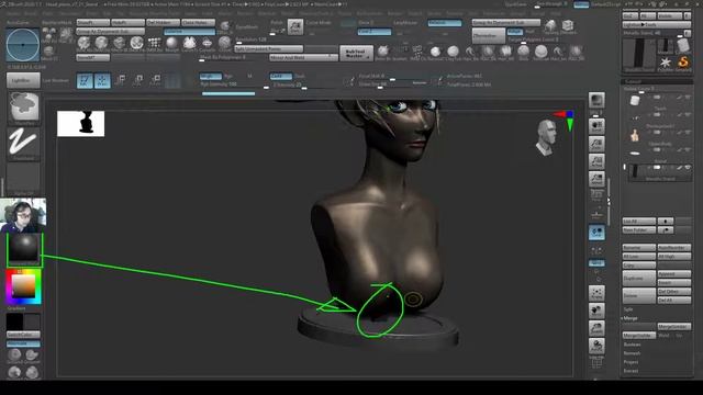 8-G3 Setting Materials to Stand & Body, FG_Grey Metal, Textured Metal Zbrush 2020 смотреть онлайн