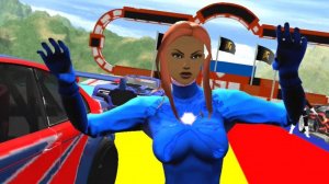 Мультфильм Гонки супергероев на машинах - Миссия 4