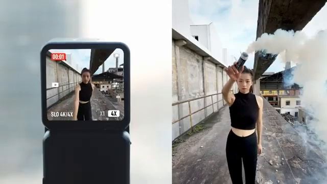 DJI Action 2 camera slow motion capture. смотреть онлайн