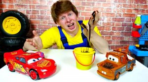 Маквин залил плохое масло. Видео про машины для мальчиков