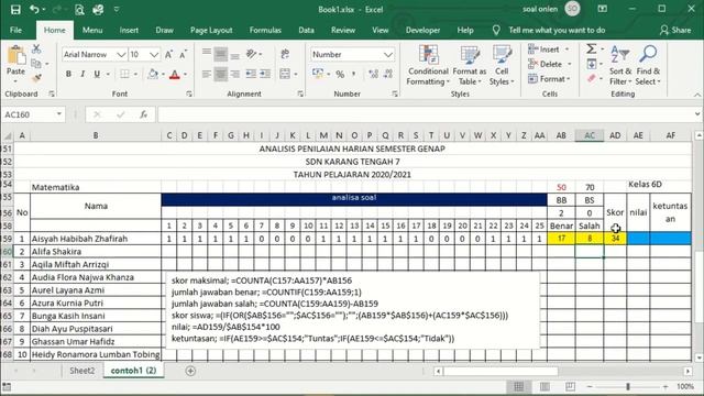 Analisis Penilaian Harian Sederhana contoh 1 смотреть онлайн