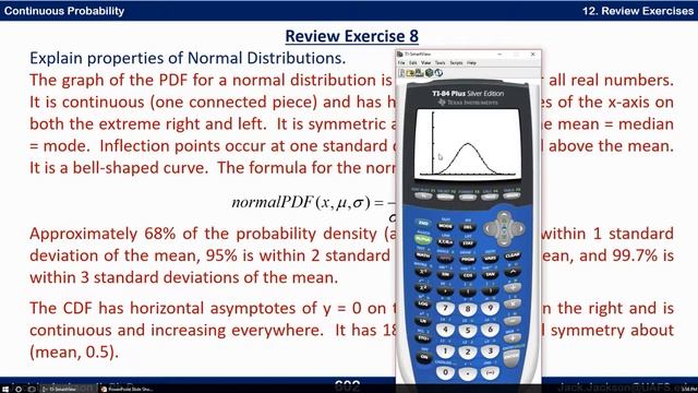 Statistics 3 R 8 Unit 3 Review Problem 8 Properties of Normal PDF and CDF смотреть онлайн