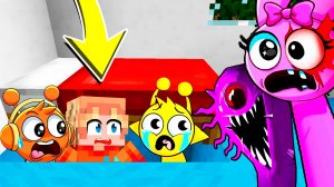 ПРЯЧУСЬ ПОД КРОВАТЬЮ ОТ СПРУНКИ ХОРРОР В МАЙНКРАФТ Sprunki Incredibox