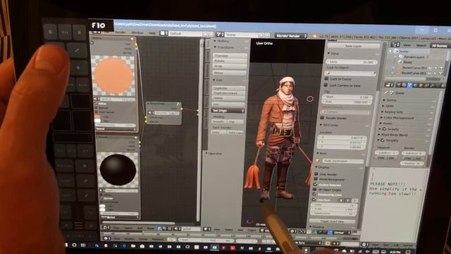 Surface Go Blender low - high poly test for 3D artists смотреть онлайн