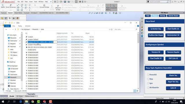 Solidworks Macro | Solidworks Konfigürasyonları Silme veya Parça Olarak Kaydetme | TEE Macro смотреть онлайн
