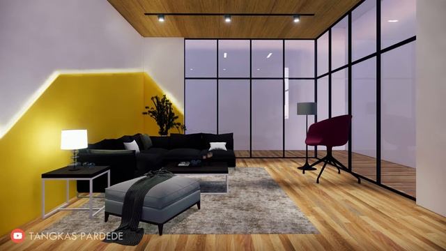 Lounge Room - SketchUP 2017 + Enscape 2.5 смотреть онлайн