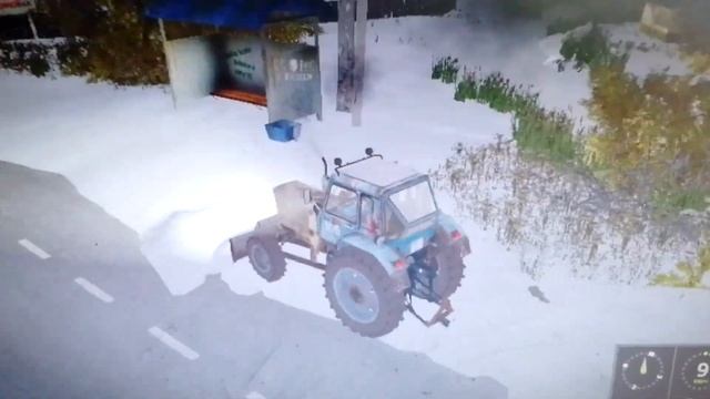 Чищу снег на тракоре МТЗ 80 Беларусь в Керосиновке. #мтз80#фс17#зима2024
