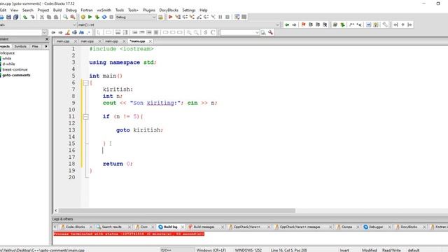#9 dars | Goto operatori va izohlar (comments) | C++ da dasturlash смотреть онлайн
