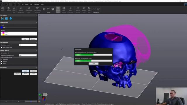 VXelements 3-scan align and merge workflow смотреть онлайн