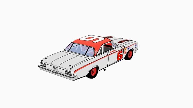 DODGE POLARA 1964 NASCAR DAVID PEARSON 3D BLENDER GREASE PENCIL 360° смотреть онлайн