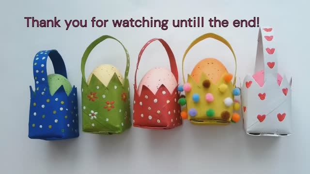 Симпатичные КОРЗИНОЧКИ ДЛЯ ЯИЦ! Идея пасхальных поделок своими руками! Мини-ведерко! смотреть онлайн
