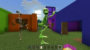 alien dance in the Minecraft world