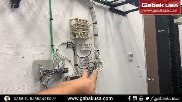 cable managment rack in a data closet