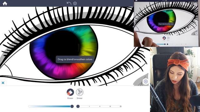 Coloring Tutorial: How To Create Rainbow Iris With Color Therapy App