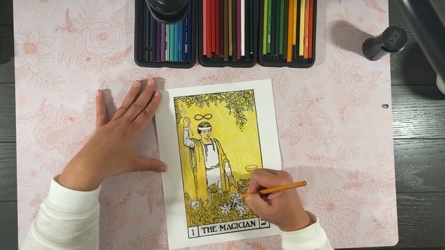 Coloring the Tarot - 1 The Magician - ASMR and Meditation смотреть онлайн