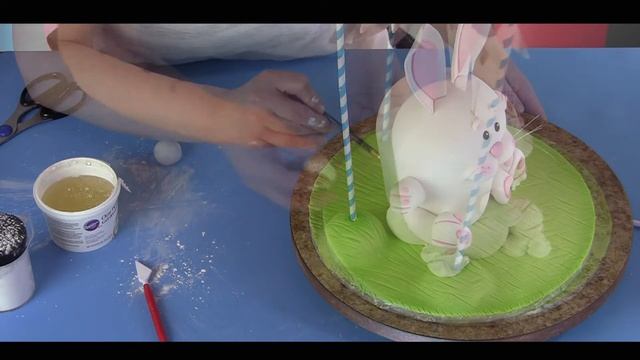 Easter Bunny Cake tutorial *PUTTING IT ALL TOGETHER AND FINISHING TOUCHES* смотреть онлайн