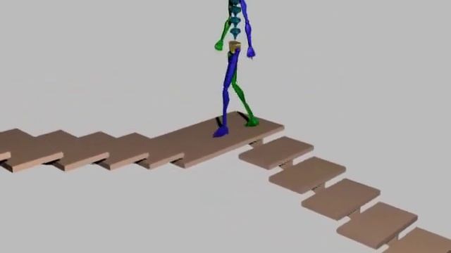 3ds max Biped Walking Up The Stairs Animation смотреть онлайн