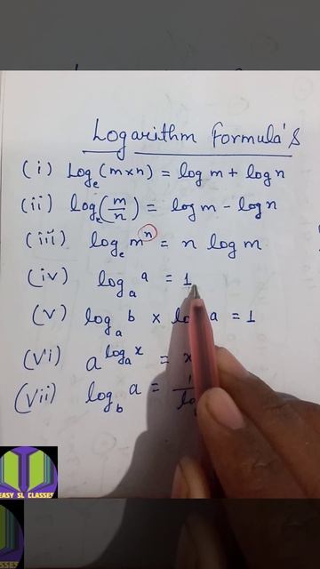 #logarithms #log #formula #learn #tricks #formulas @easyslclasses9093 смотреть онлайн
