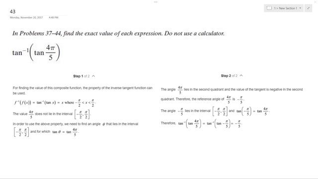 tan^-1(tan 4pi/5)) смотреть онлайн