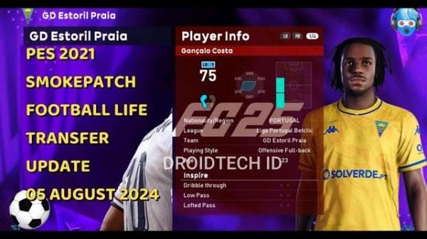 PES 2021 NEW SMOKE PATCH FOOTBALL LIFE OPTION FILE 2024-2025 AUGUST UPDATE