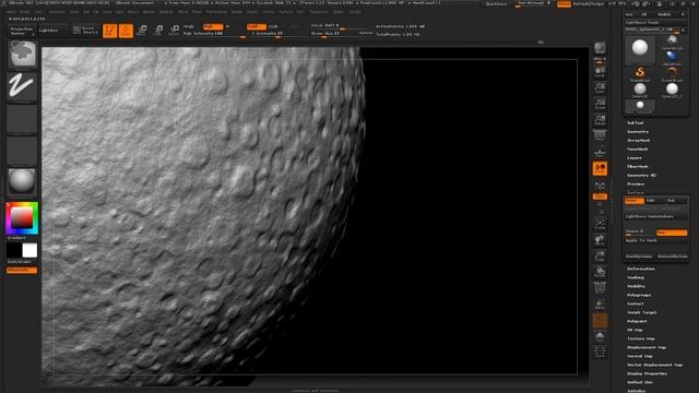 Zbrush Moon Surface Tutorial Using Noise смотреть онлайн