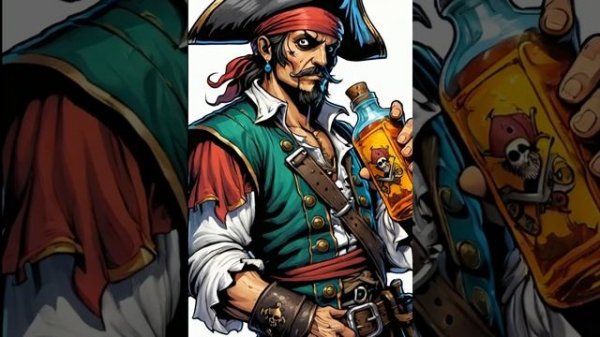 Песня "Пират и бутылка рома"!/The song "A pirate and a bottle of rum"!
