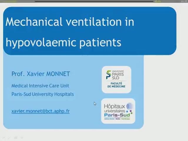 MECHANICAL VENTILATION IN HYPOVOLEMIC PATIENTS Xavier Monnet