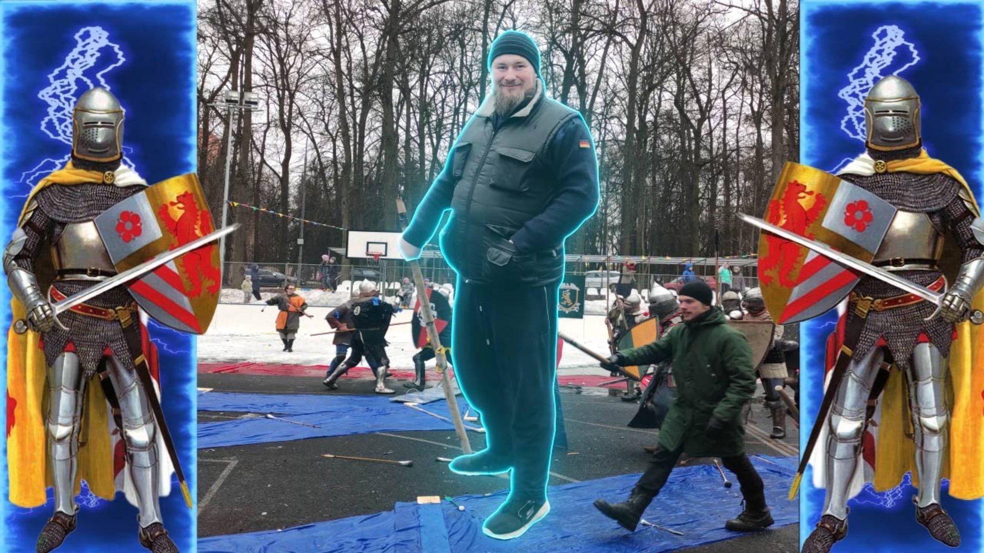 Исторический средневековый бой  в городе Троицк, Москва (2 часть)