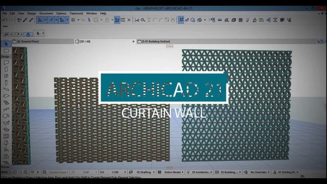 [PREVIEW] ARCHICAD 21 CUSTOM CURTAIN WALL PANEL - BRICK - CONCRETE смотреть онлайн