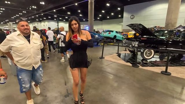 Lowriders At The Car Show With Beautiful Models, LA