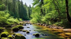 Журчание текущей реки для сна